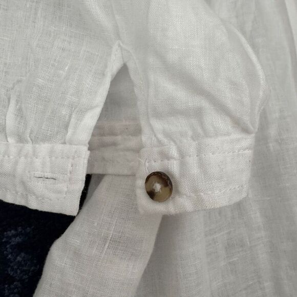 SOLD! Pilcro Linen Surf Buttondown Shirt XXS White - Picture 7 of 8